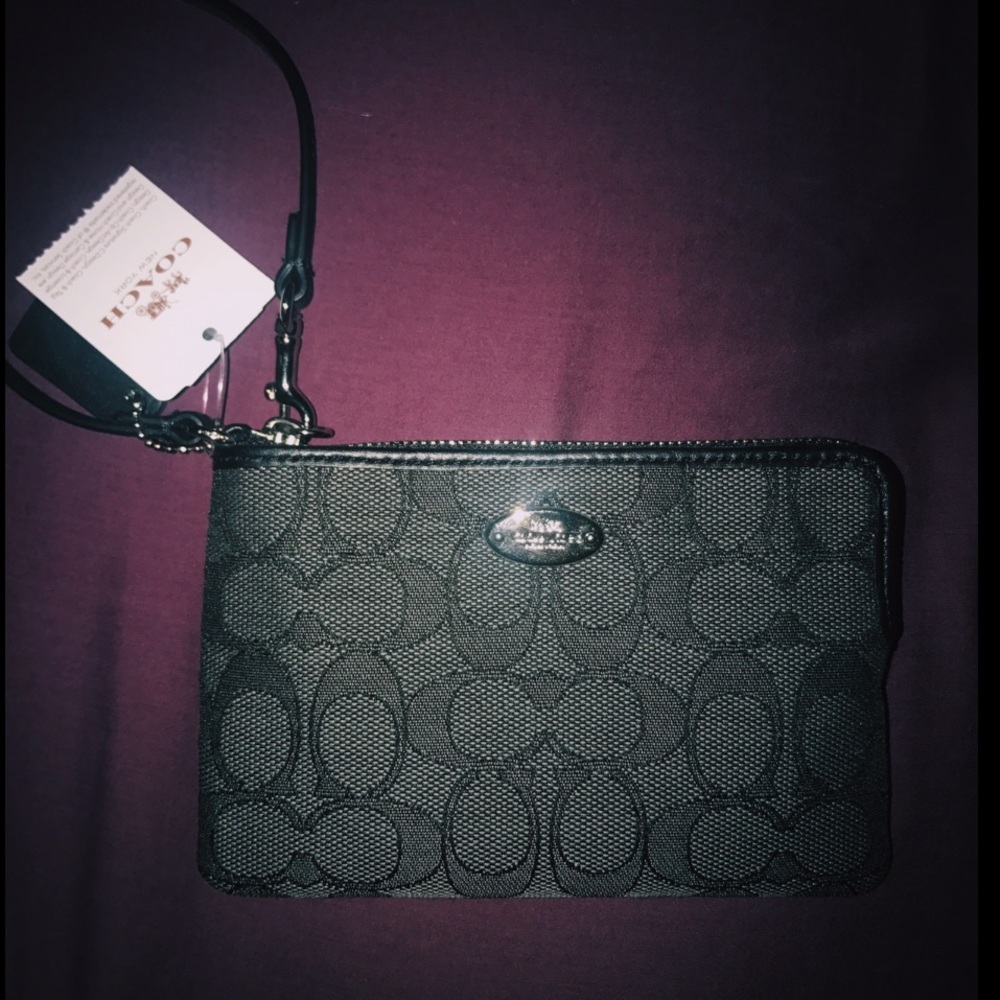 Coach Corner Zip Wristlet